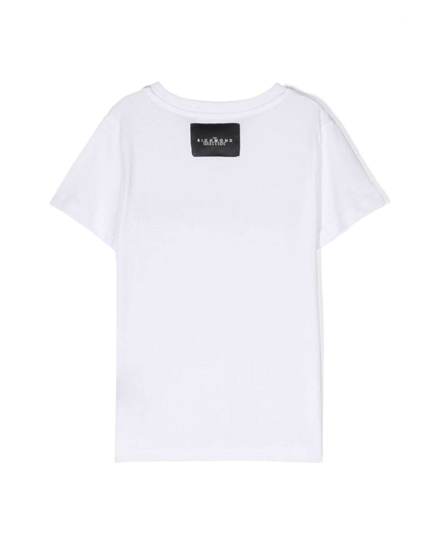 John Richmond kids T-shirt con logo sul davanti Presa