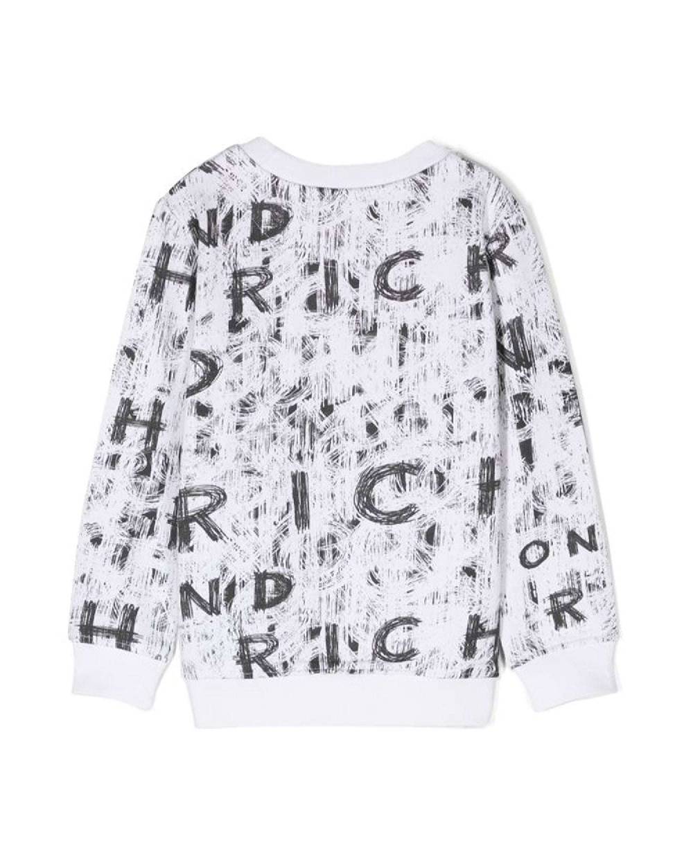 John Richmond kids Felpa con pattern ton sur ton Offerta