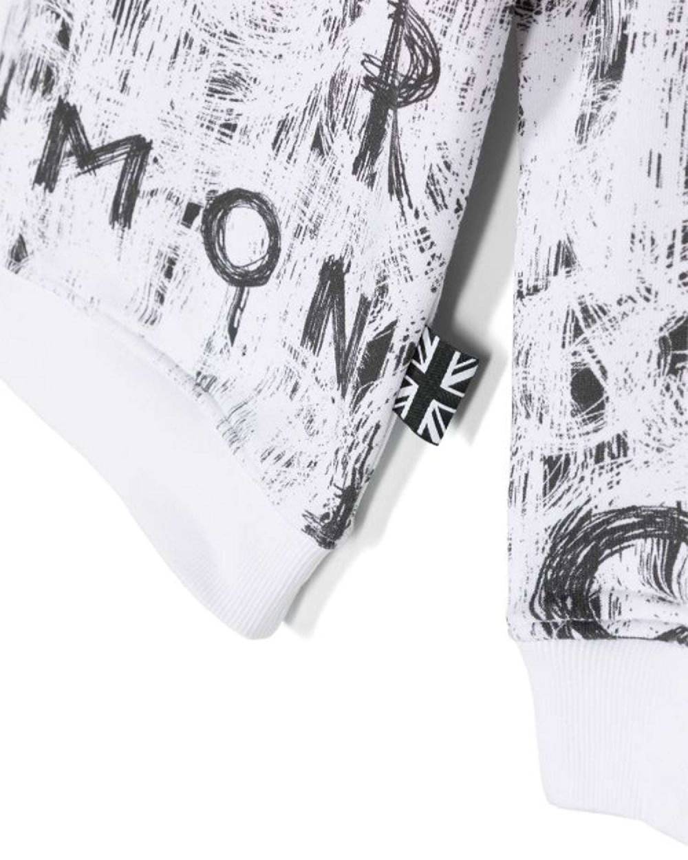 John Richmond kids Felpa con pattern ton sur ton Offerta