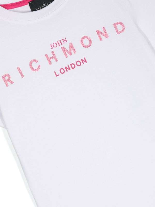 John Richmond kids T-shirt con logo sul davanti Online
