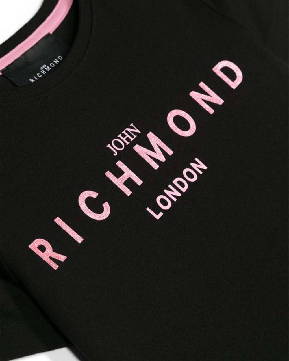 John Richmond kids T-shirt con logo sul davanti Online