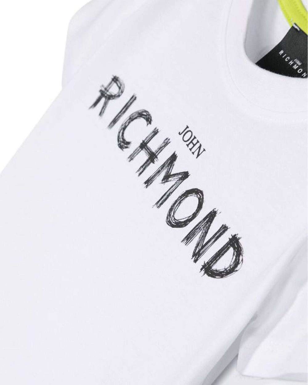 John Richmond kids T-shirt con logo sul davanti Saldi
