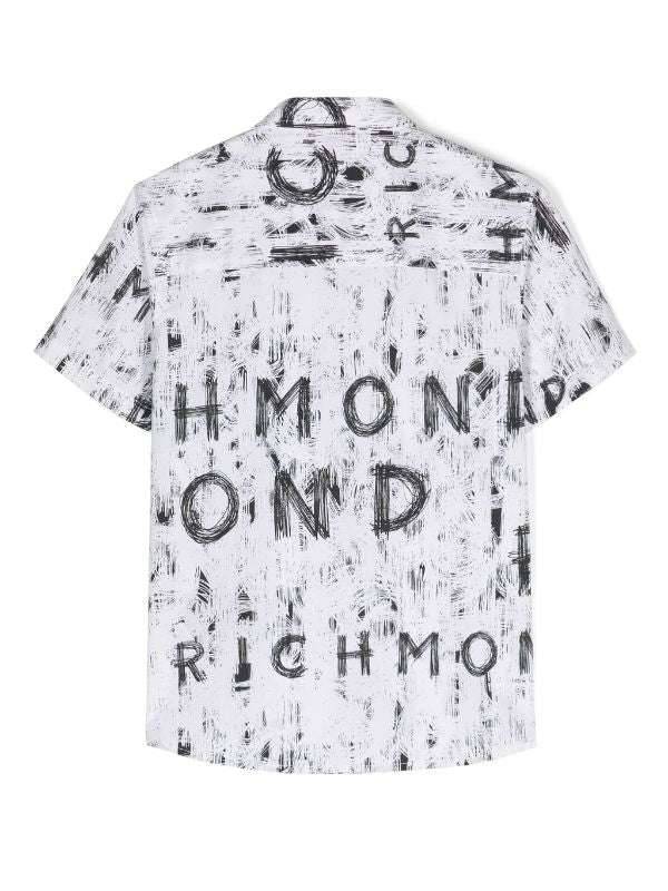 John Richmond kids Camicia con pattern ton sur ton Smaltimento dello stoccaggio