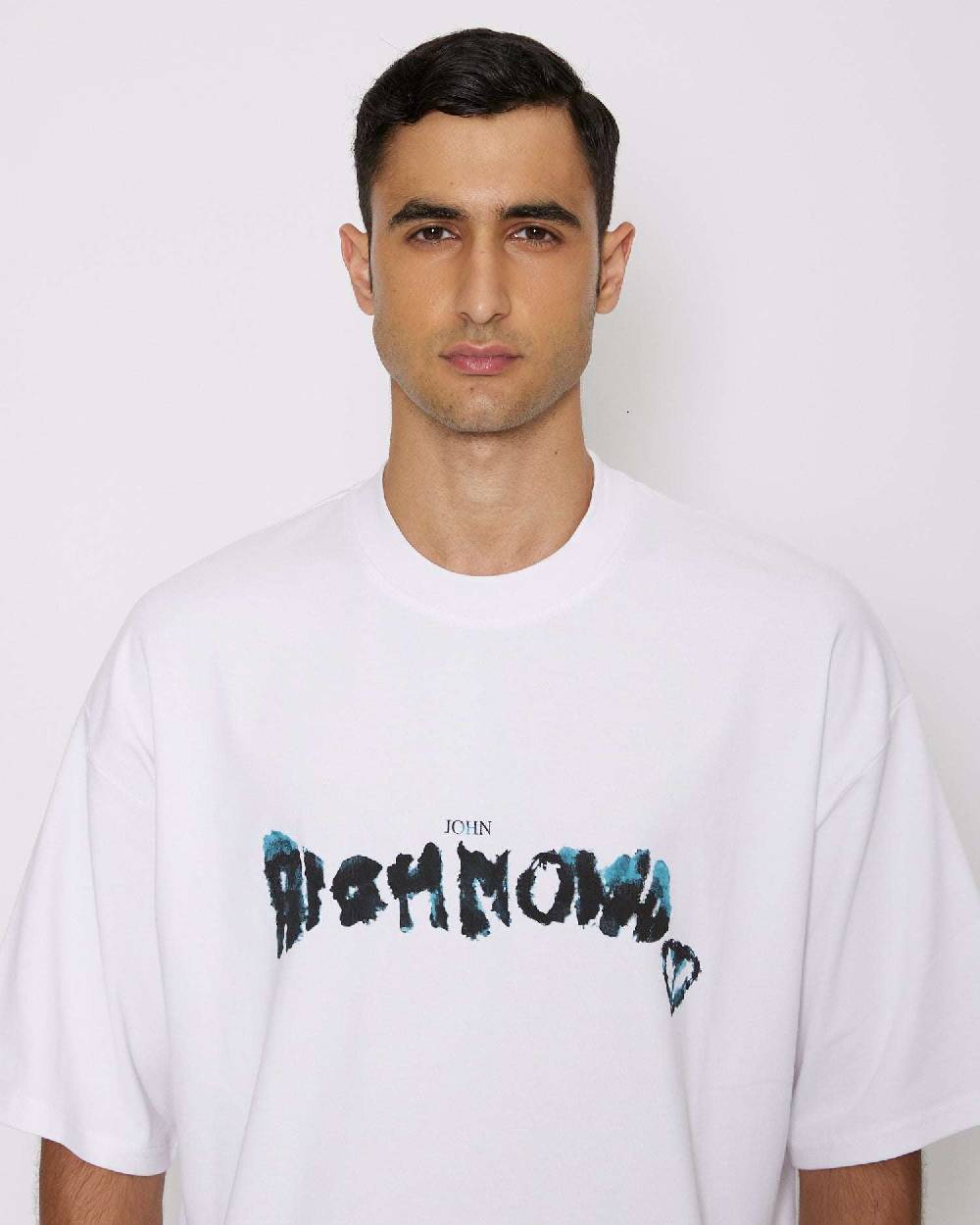 John Richmond T-shirt over con logo sul davanti Fino al 50% di sconto