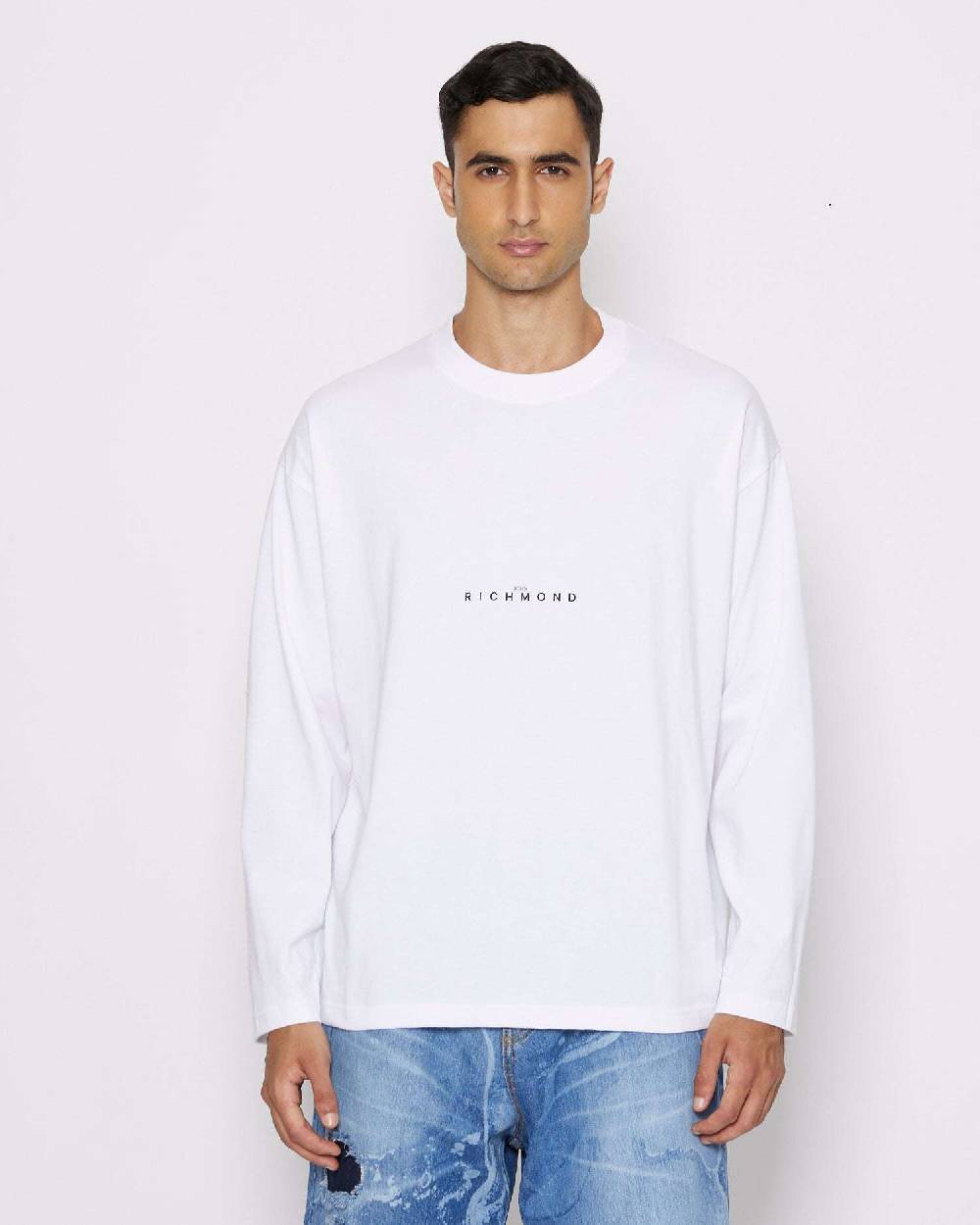 John Richmond T-shirt over con logo sul davanti Only for today