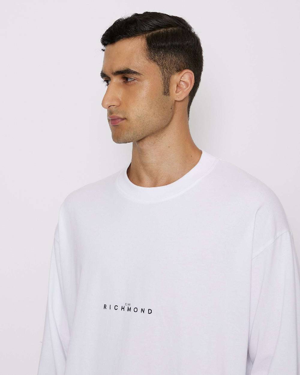 John Richmond T-shirt over con logo sul davanti Only for today