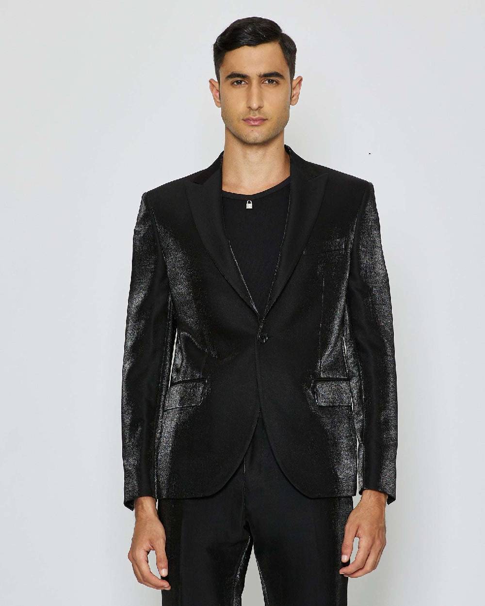 John Richmond Blazer monopetto con tasche a filetto Sostegno trimestrale