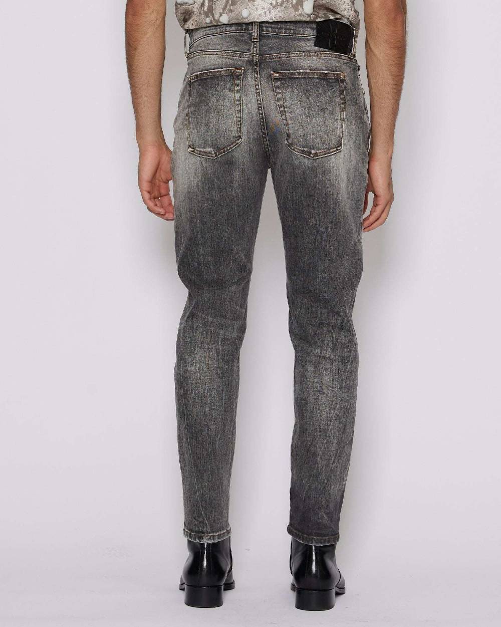 John Richmond Jeans slim con lavaggio a contrasto Trasporto libero internazionale