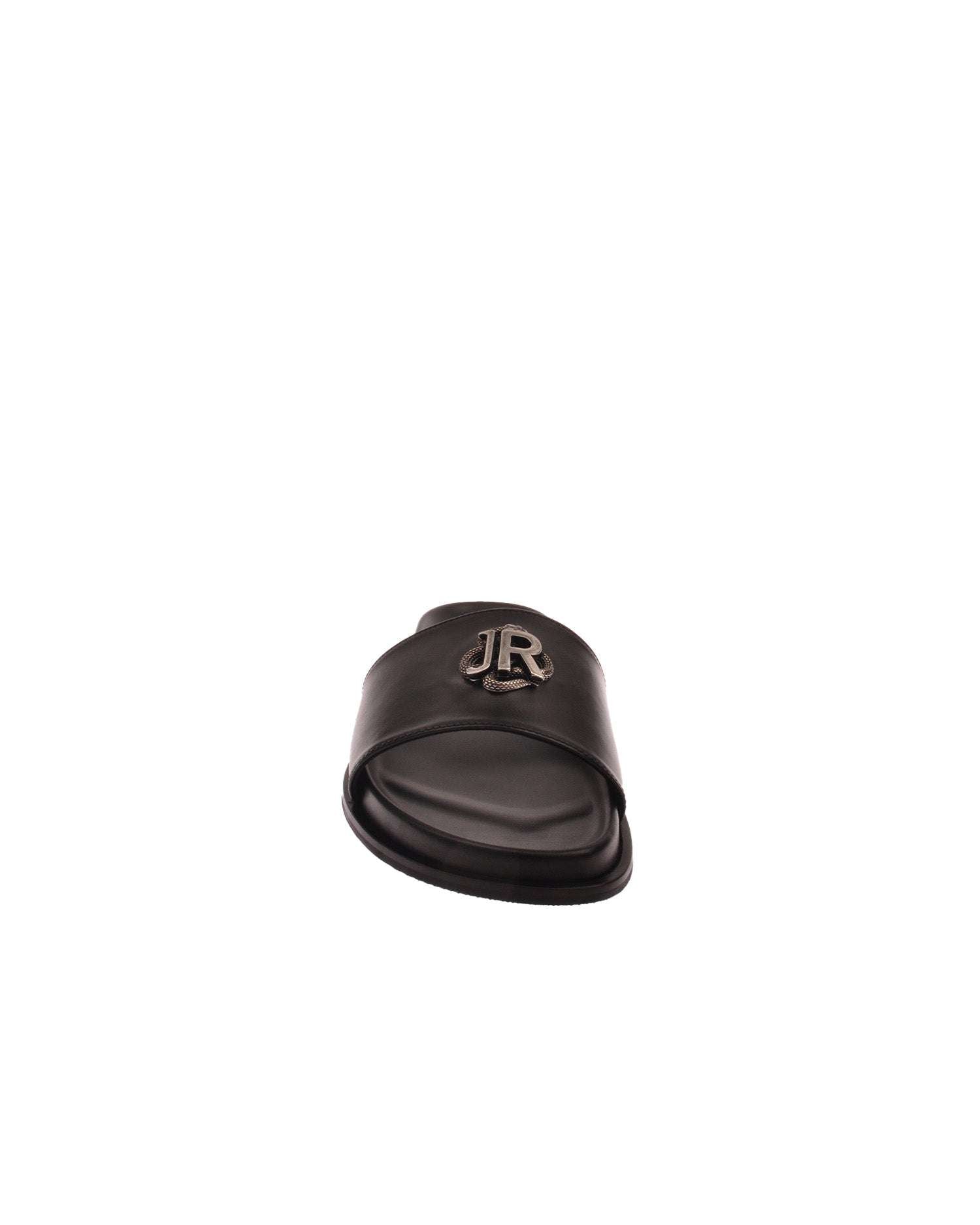 John Richmond Sandalo con fascia larga con logo JR metallico Spedizione Gratuita