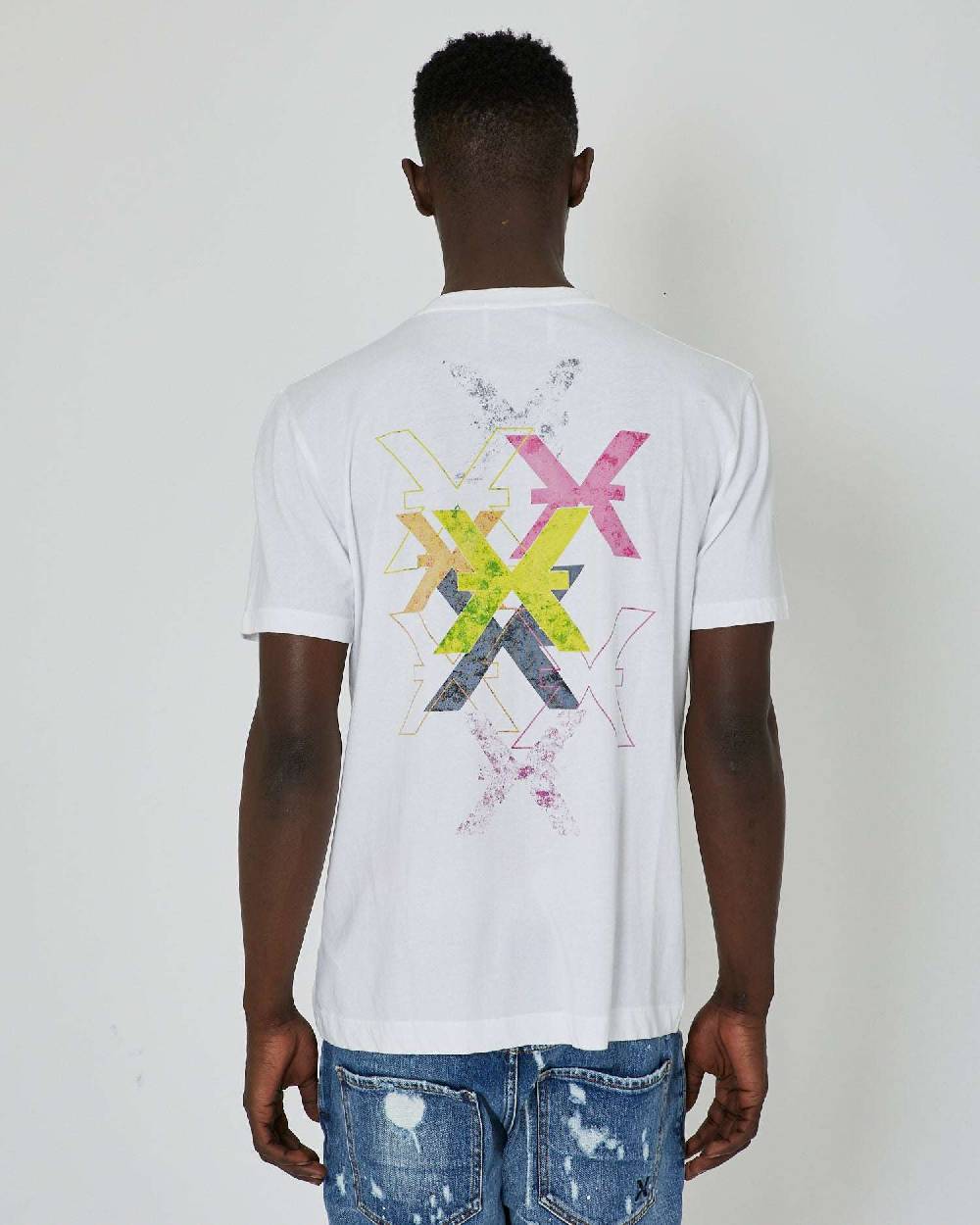 John Richmond T-shirt con stampa applicata sul retro Vendita Economica