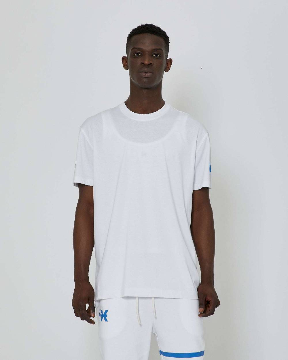 John Richmond T-shirt basic con logo applicato sulla manica Saldi Di Fabbrica