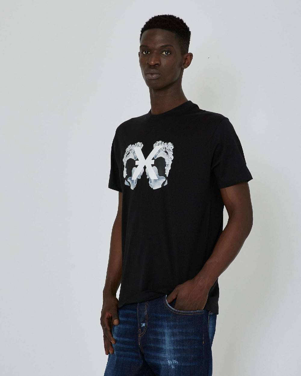 John Richmond T-shirt con grafica stampata sul davanti Vendite Flash