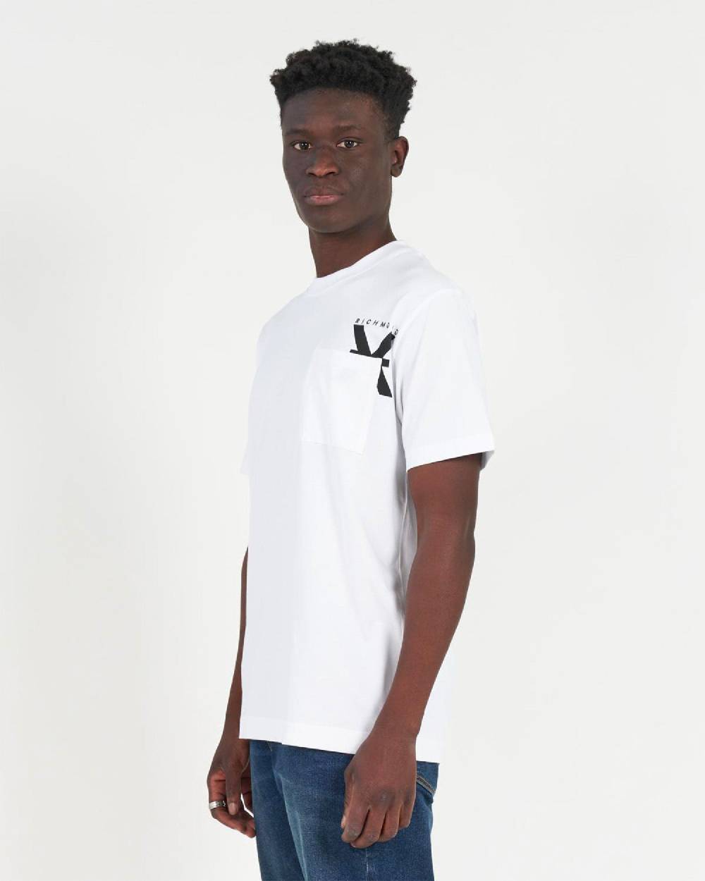 John Richmond T-shirt con logo a contrasto sul davanti Black Friday