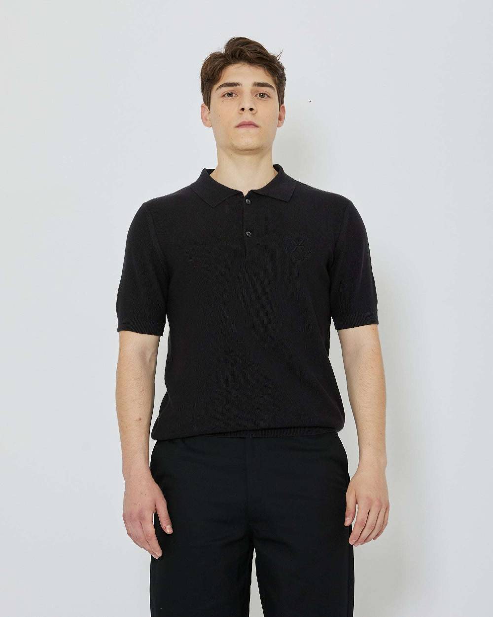 John Richmond Maglia a polo con logo ricamato sul davanti Smaltimento dello stoccaggio