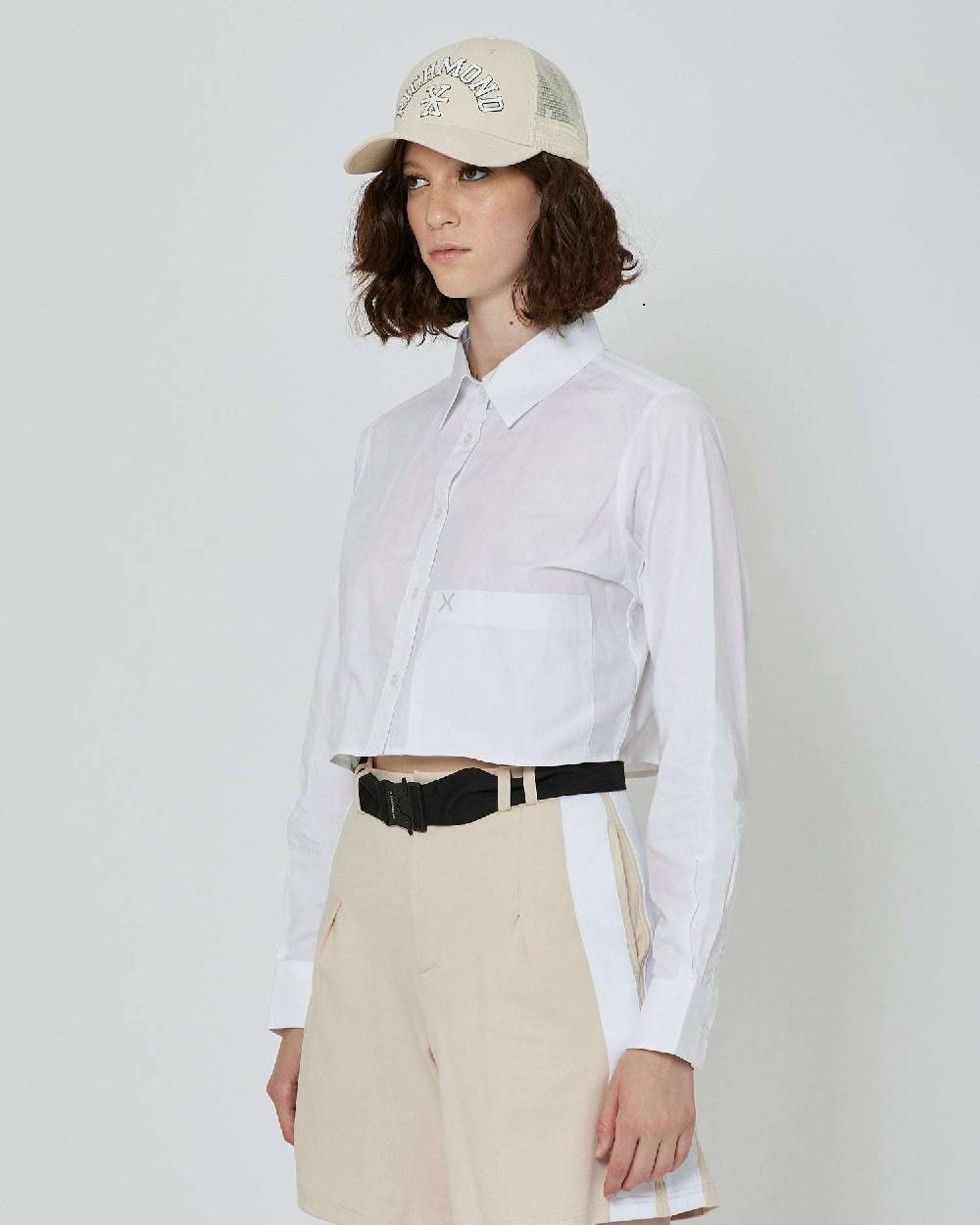 John Richmond Camicia crop con tasca sul davanti e logo ricamato Online Outlet