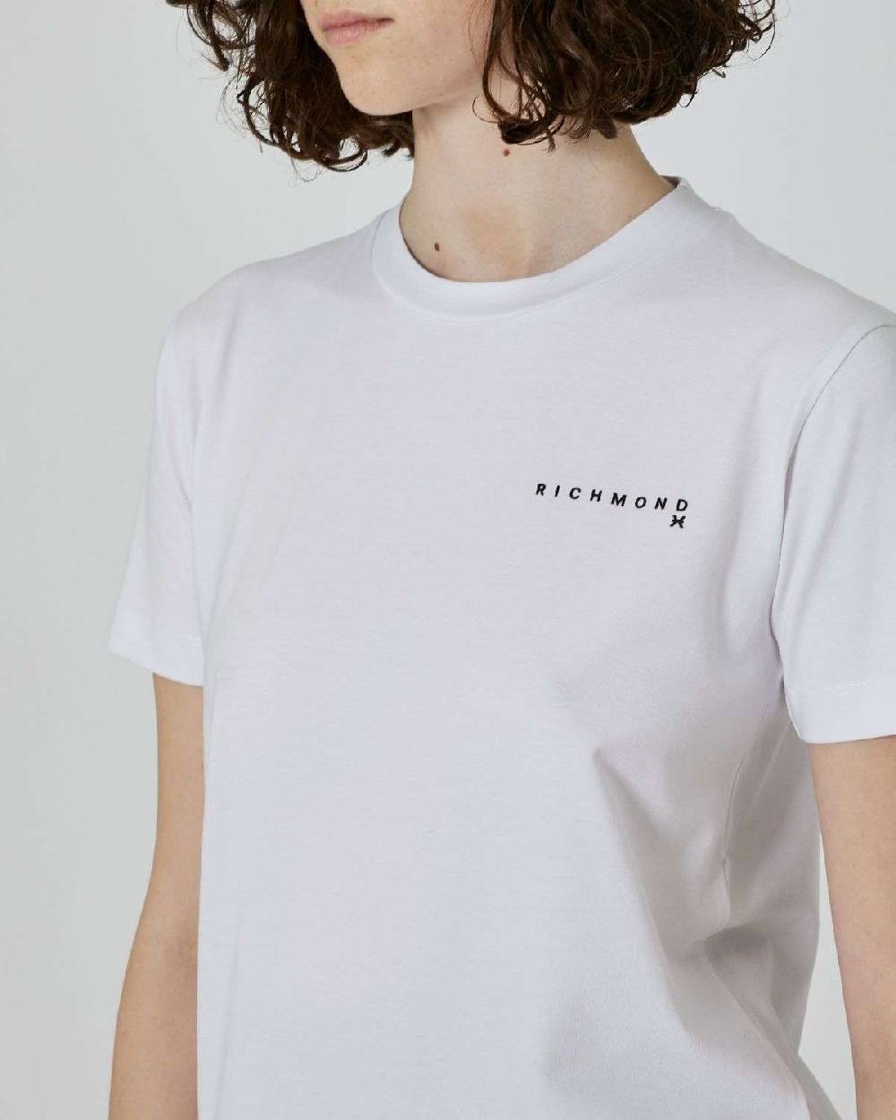 John Richmond T-shirt con logo a contrasto sul davanti Offerte stagionali