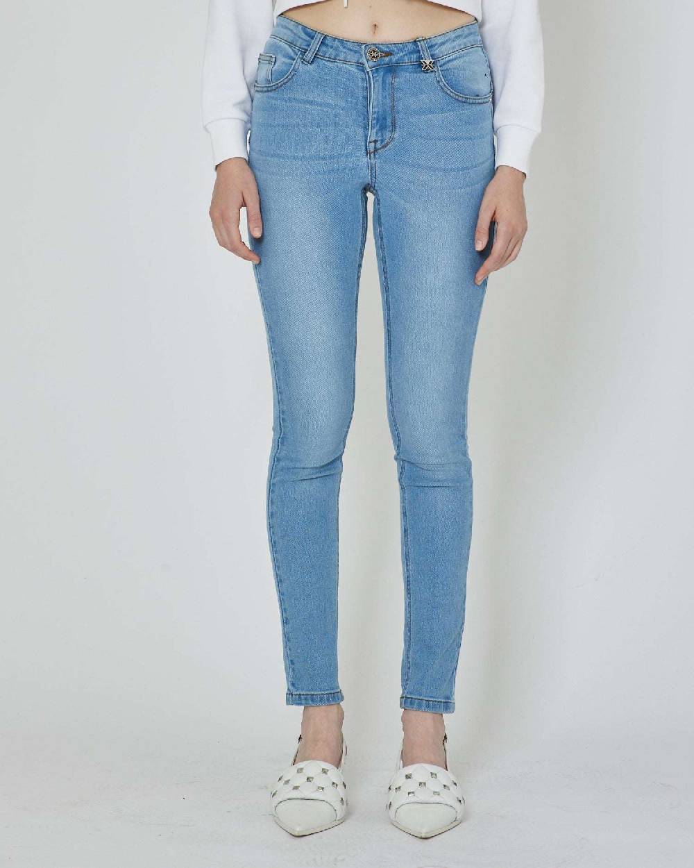 John Richmond Jeans slim con logo ricamato sul retro Liquidazione