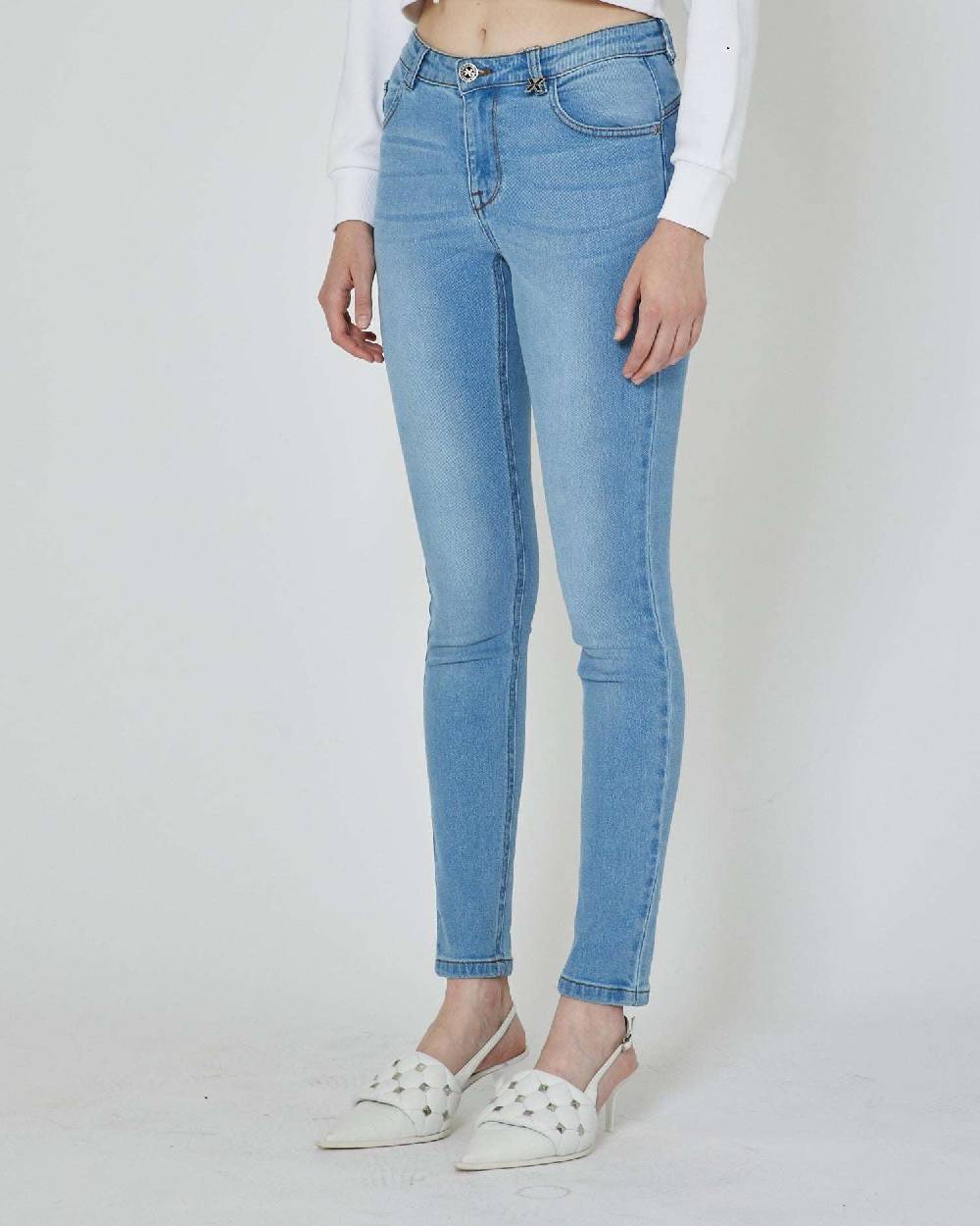 John Richmond Jeans slim con logo ricamato sul retro Liquidazione