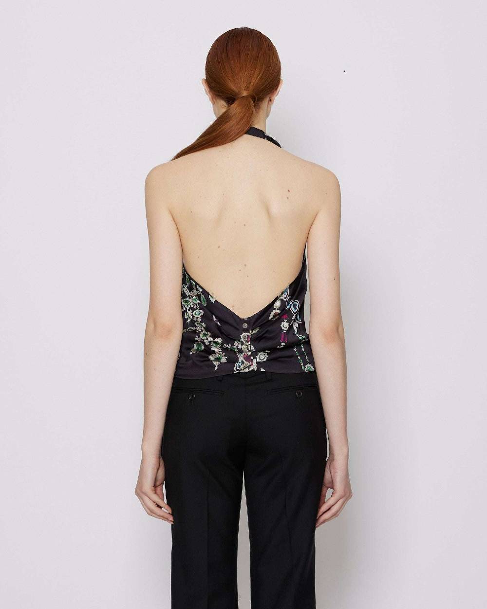 John Richmond Top gilet con collo halter Sottocosto