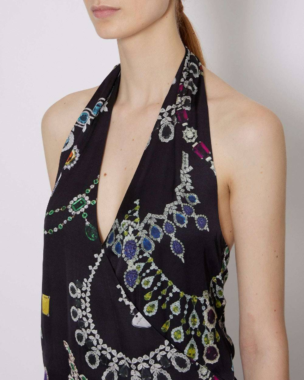 John Richmond Top gilet con collo halter Sottocosto