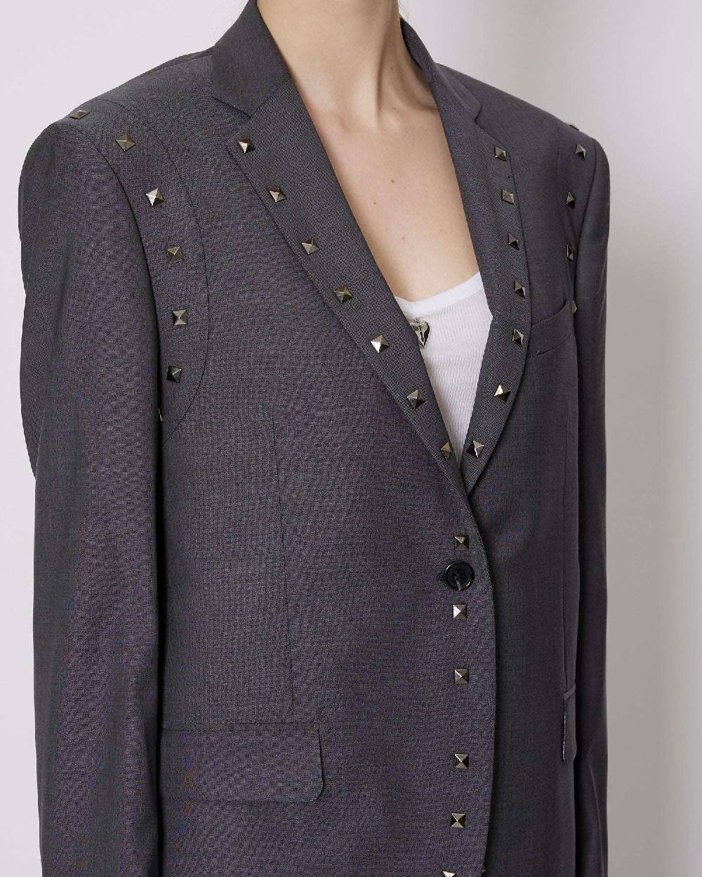 John Richmond Blazer monopetto con applicazioni metalliche Economico