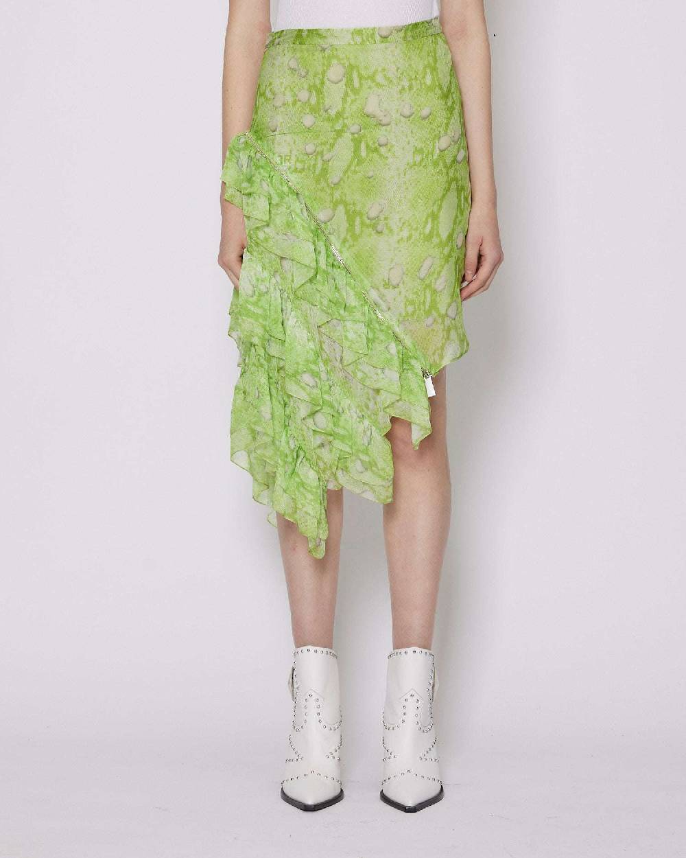 John Richmond Gonna con pattern e balze Saldi