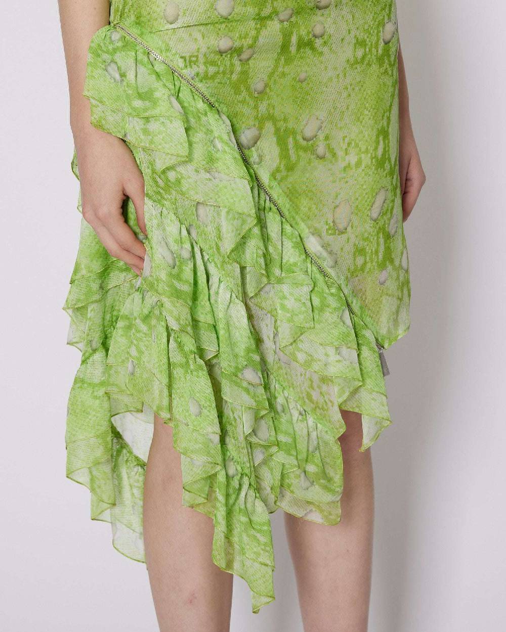 John Richmond Gonna con pattern e balze Saldi