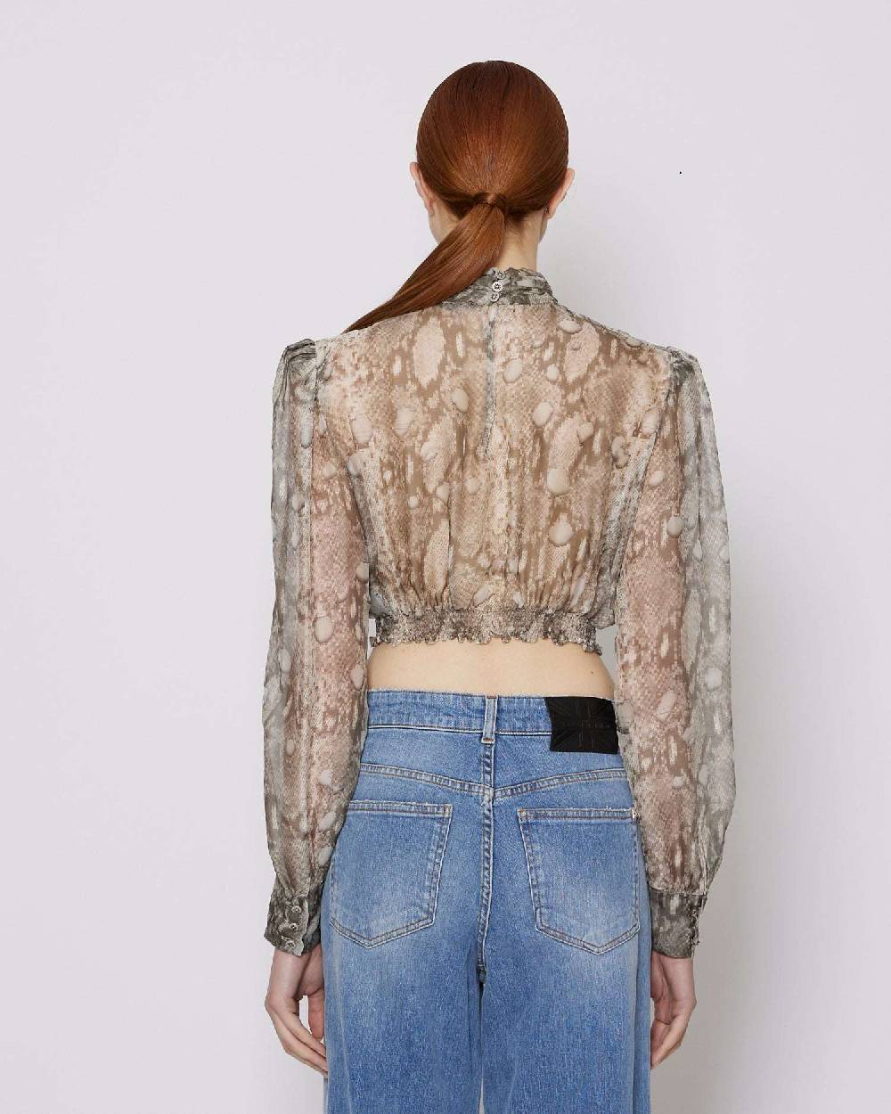 John Richmond Blusa crop con pattern Vendita Economica