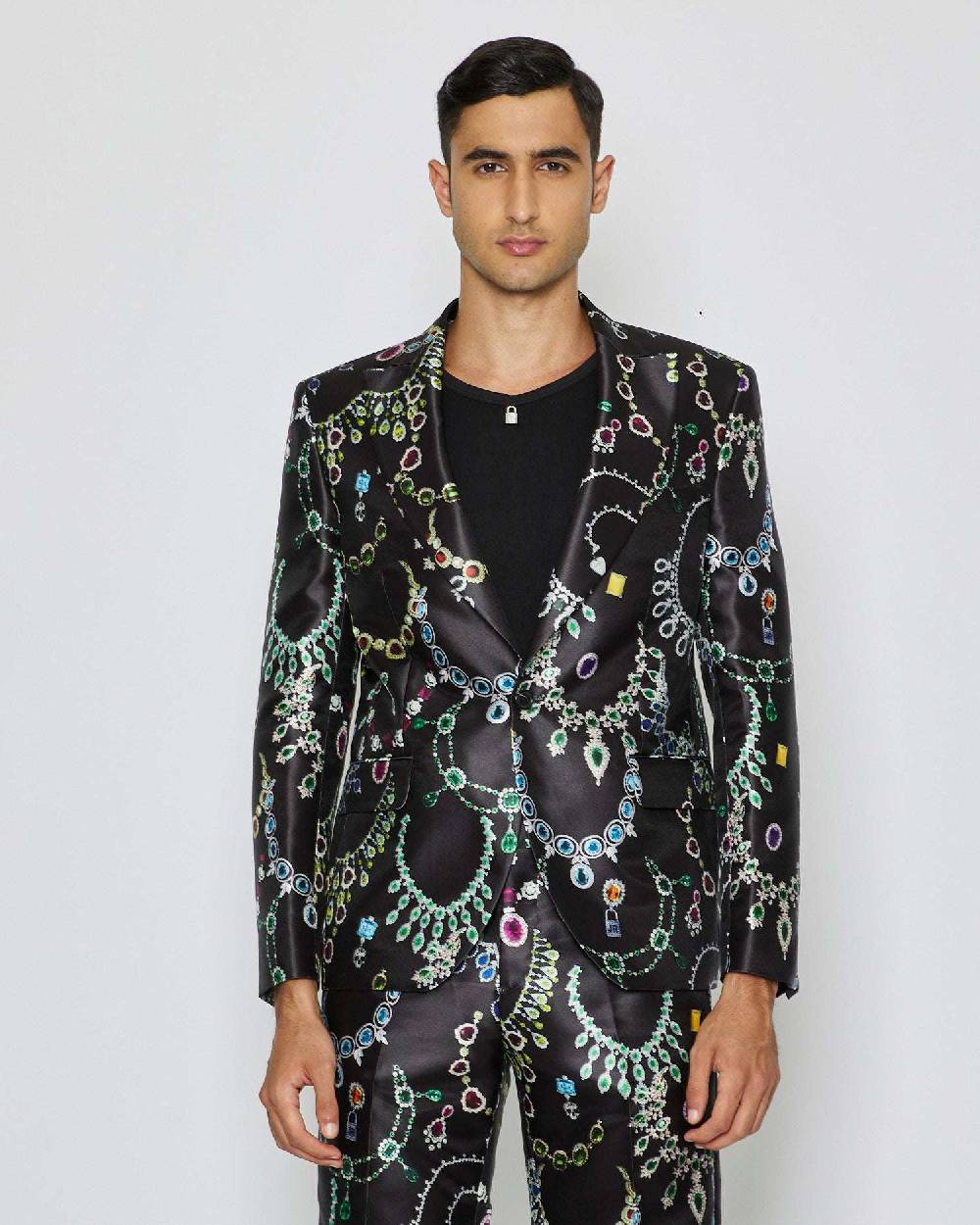 John Richmond Blazer monopetto con pattern allover Negozio