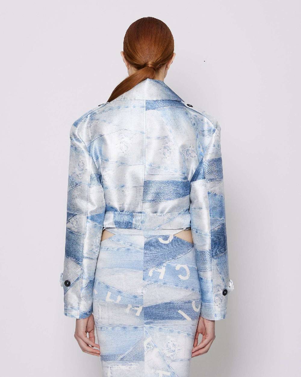 John Richmond Trench crop doppiopetto con pattern Moda
