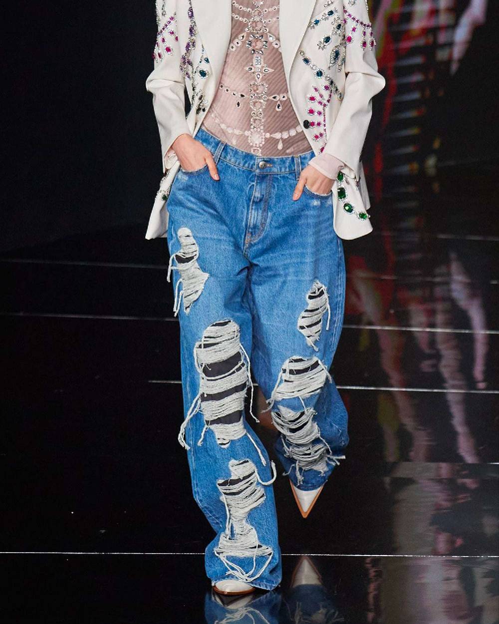 John Richmond Jeans loose fit con lacerazioni Spedizione gratuita
