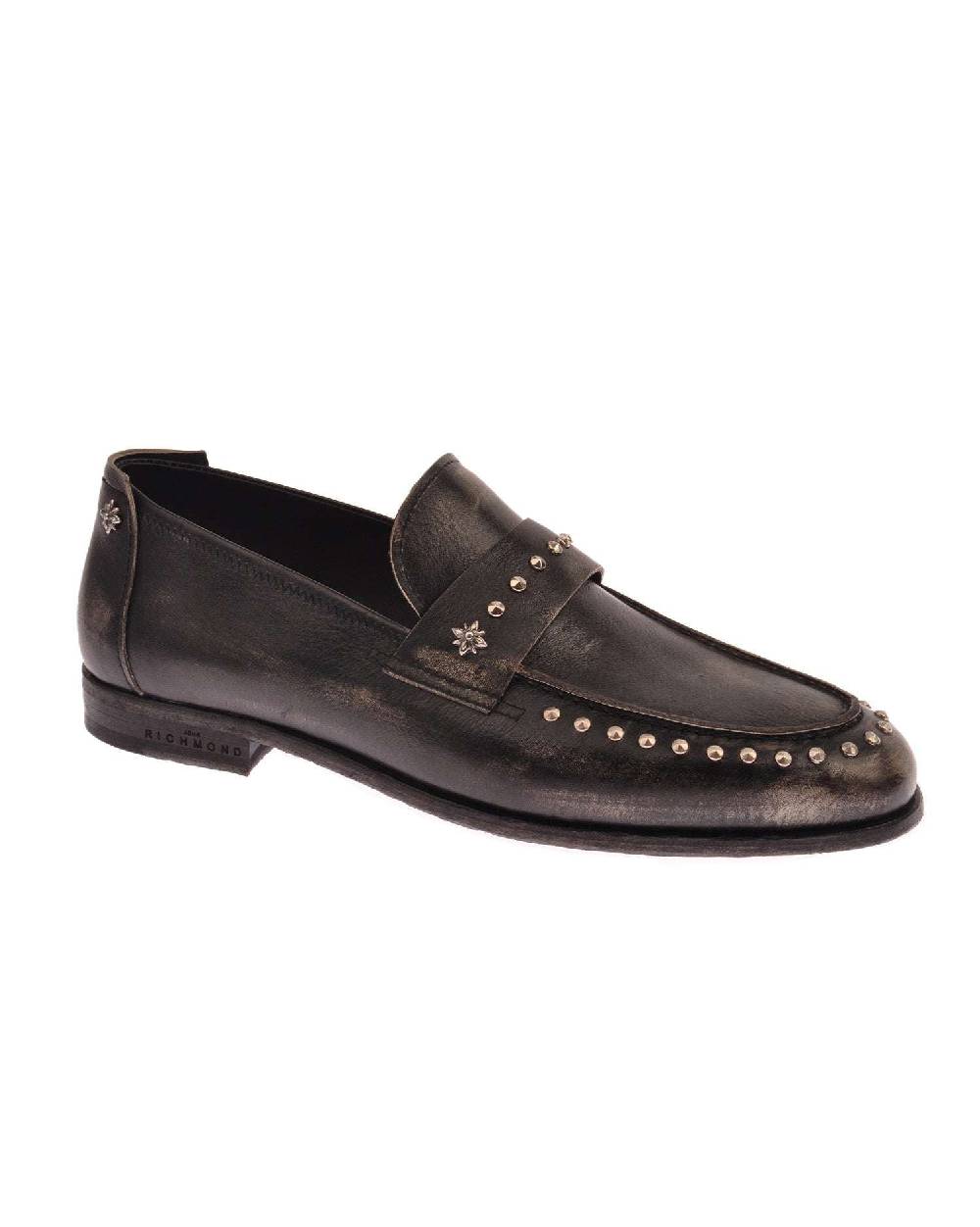 John Richmond Mocassino con applicazioni metalliche sul davanti