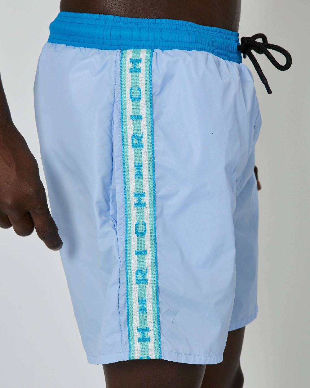 John Richmond Costume bicolor con bande laterali logate Vendita calda
