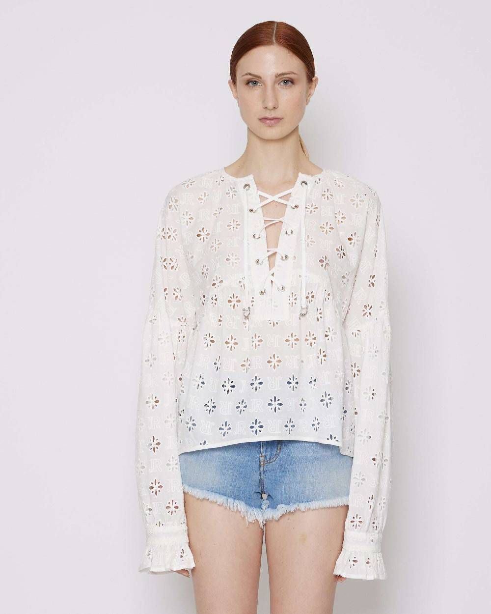 John Richmond Blusa con ricami tone sur tone Promozione