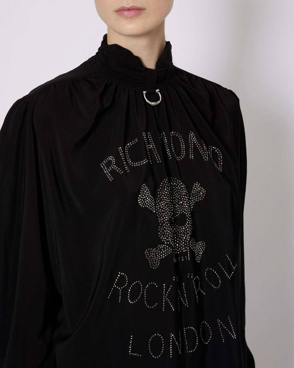 John Richmond Blusa con grafica sul davanti Pezzi Unici