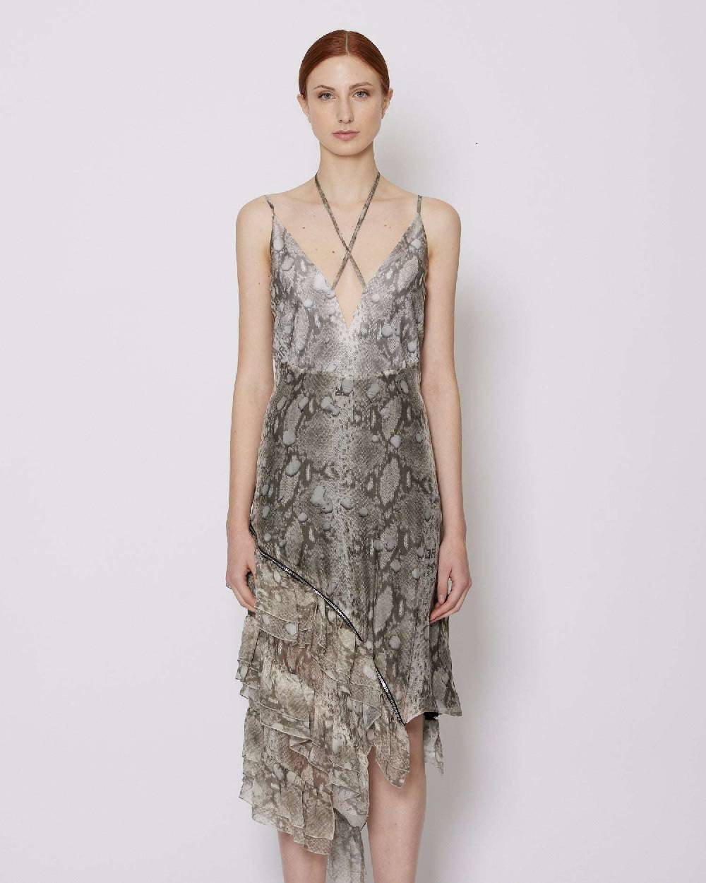 John Richmond Abito midi con scollo a V Soddisfazione Garantita