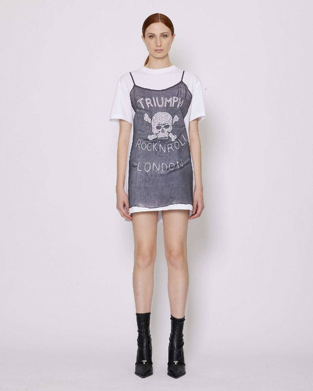 John Richmond Abito maxi t-shirt con stampa Sottocosto