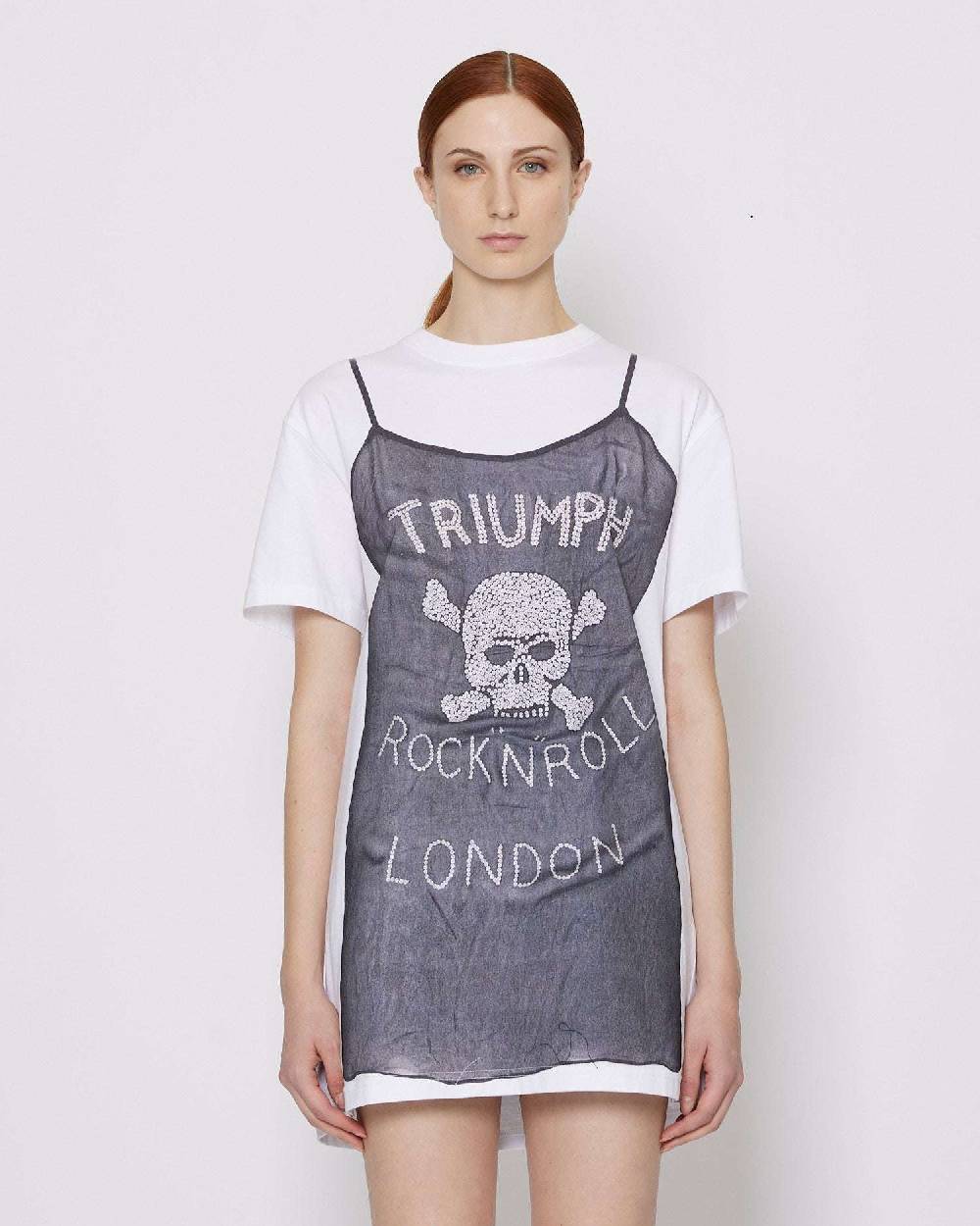 John Richmond Abito maxi t-shirt con stampa Sottocosto