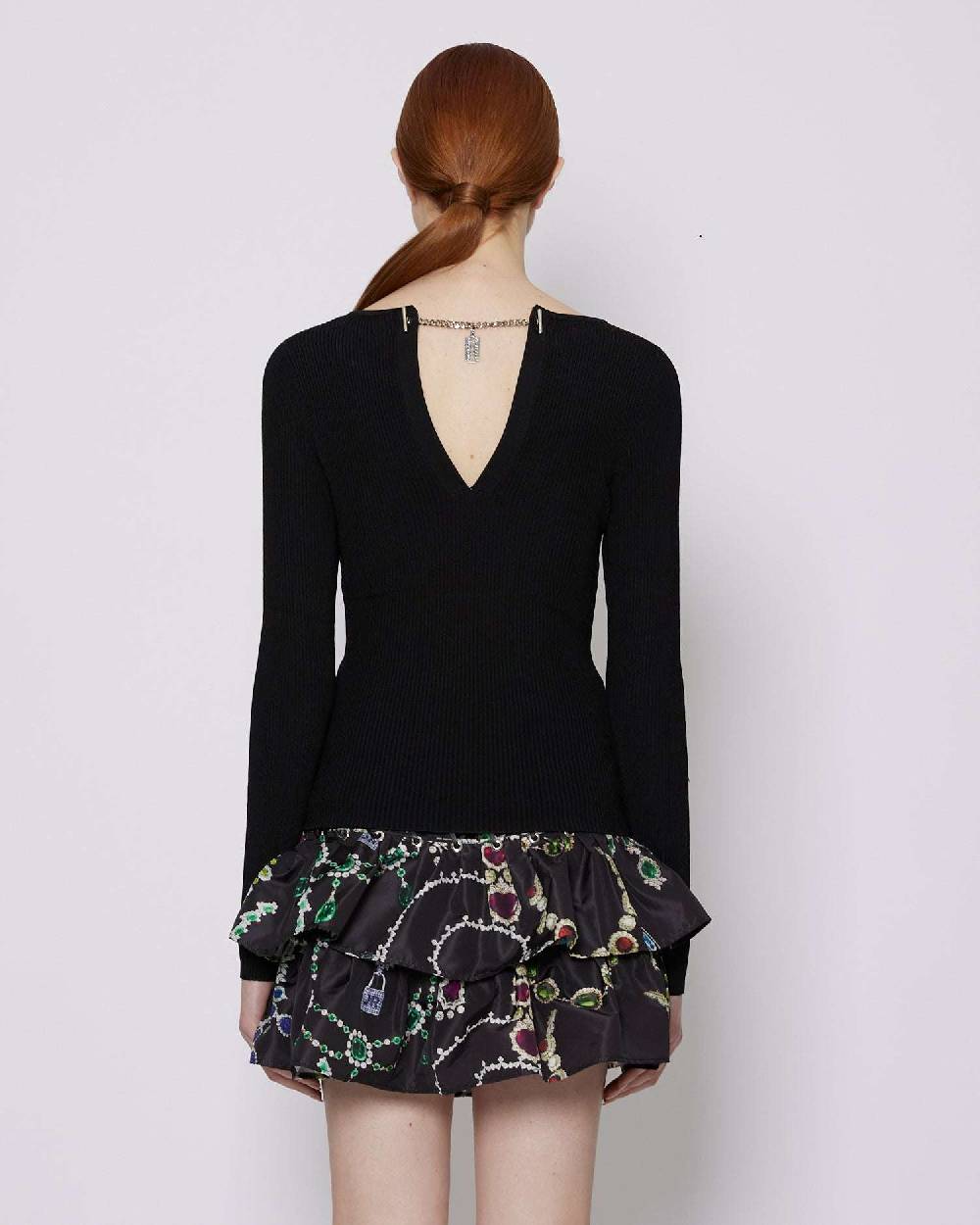 John Richmond Maglia basic con chiusura sul retro Presa