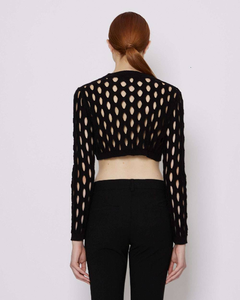 John Richmond Maglia crop forata Sconto