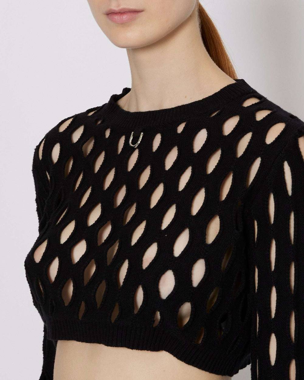 John Richmond Maglia crop forata Sconto