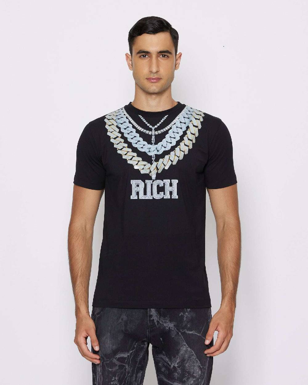 John Richmond T-shirt con grafica sul davanti Vendita Economica