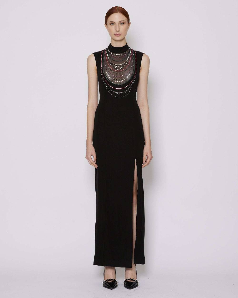 John Richmond Abito lungo con spacco laterale