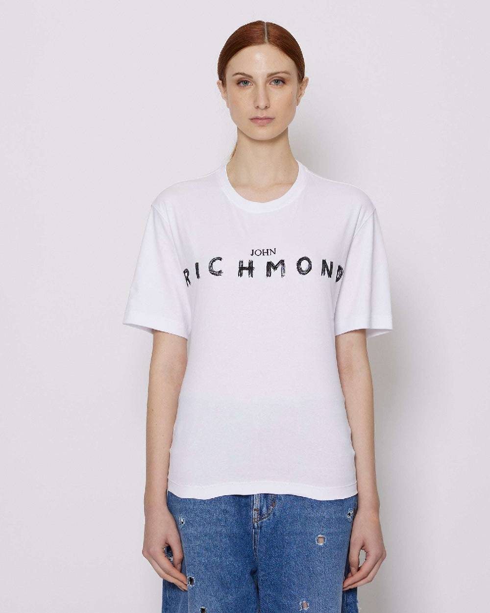 John Richmond T-shirt con logo sul davanti Nuovi prodotti
