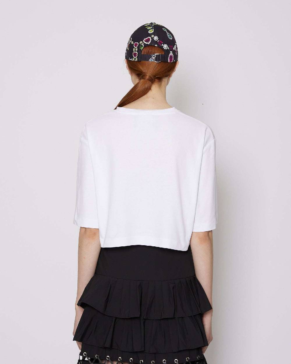 John Richmond T-shirt cropped con logo sul davanti Offerte stagionali