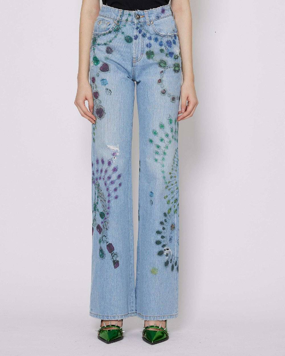 John Richmond Jeans a vita media con pattern Prezzo basso