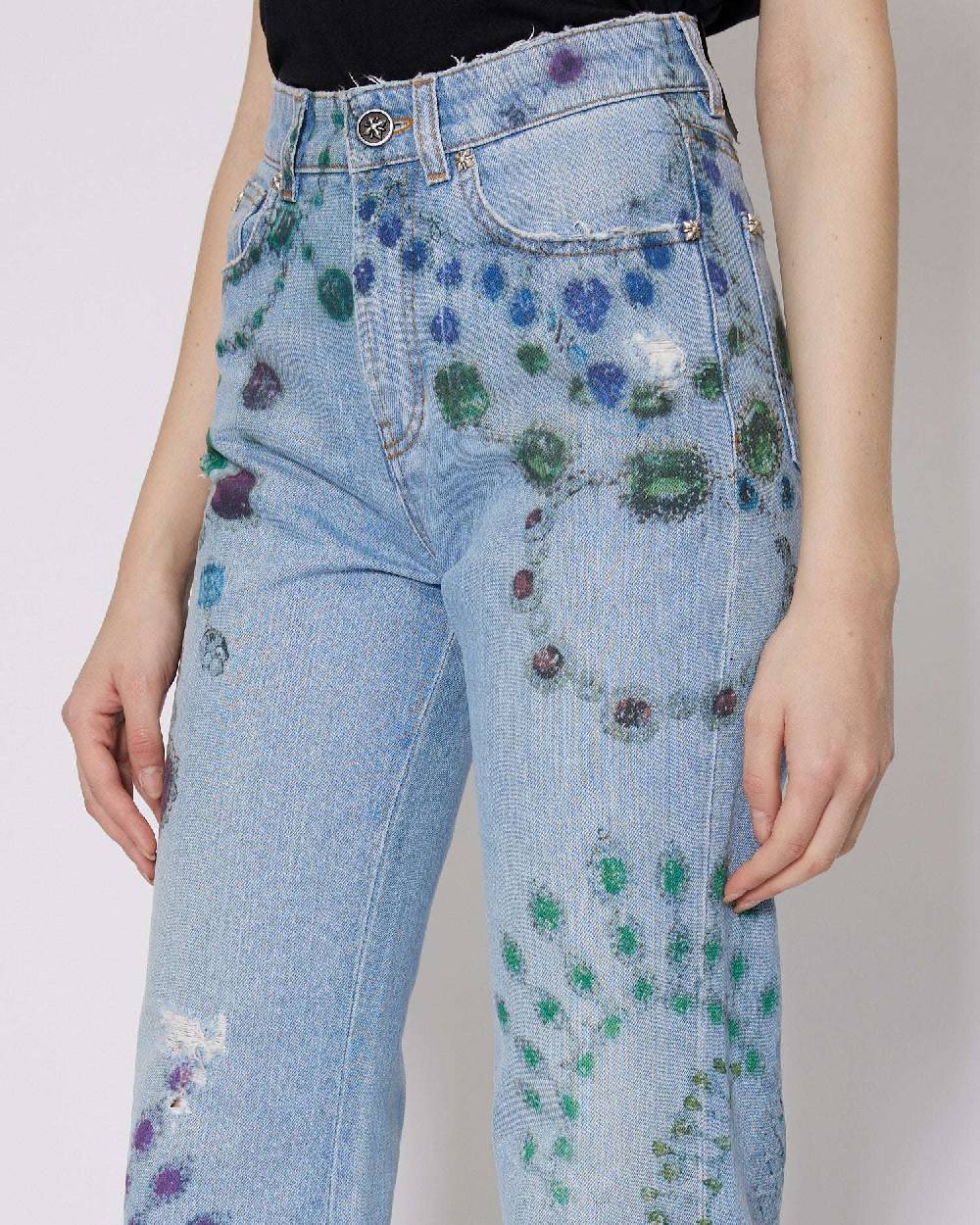 John Richmond Jeans a vita media con pattern Prezzo basso