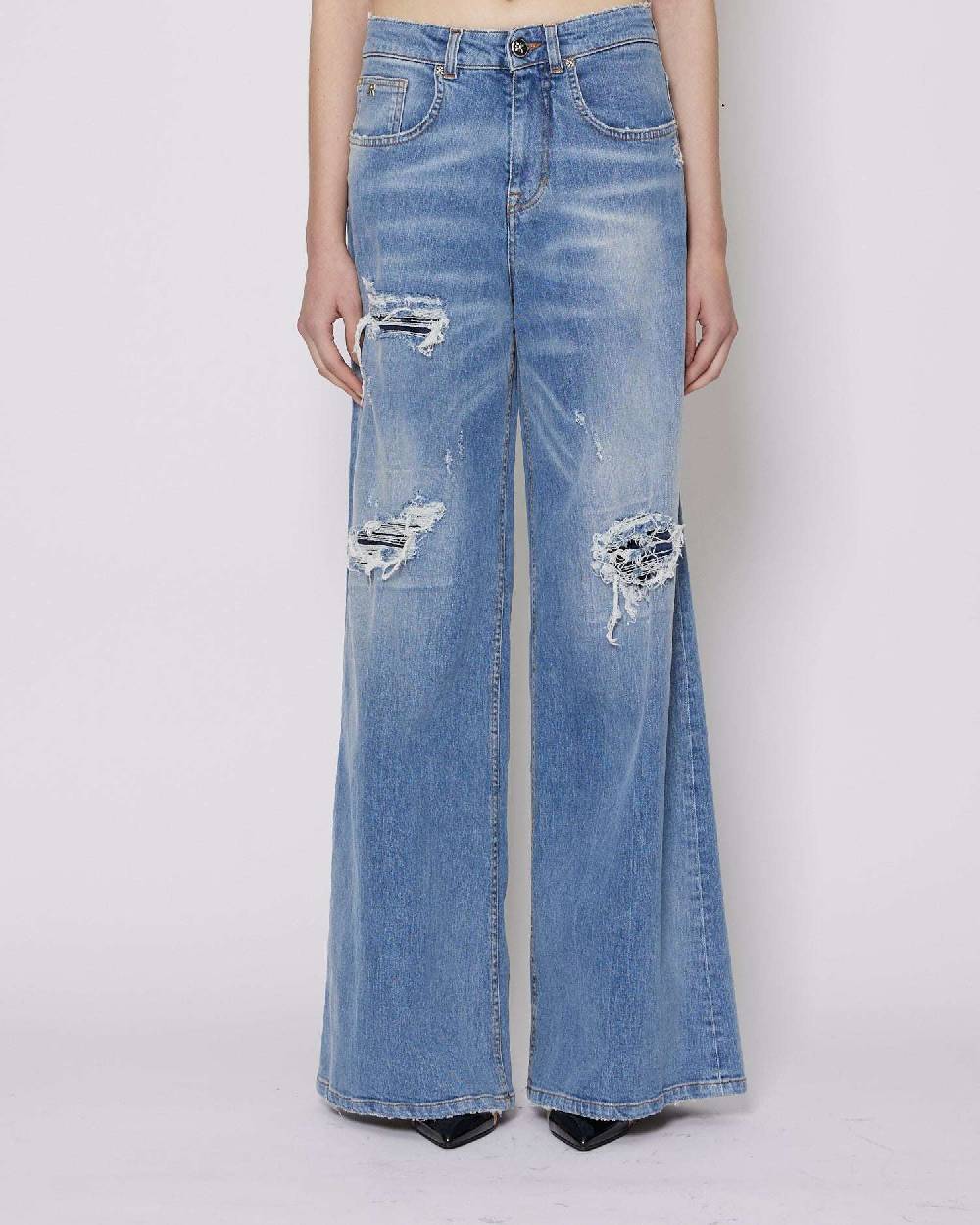 John Richmond Jeans a vita media con strappi Ritorno libero