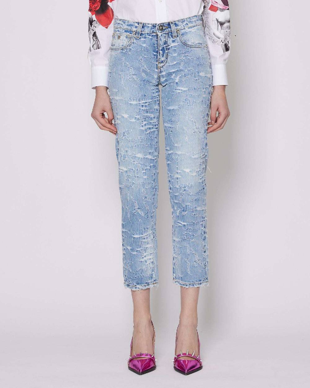 John Richmond ﻿Jeans regular con strappi Ultimo giorno