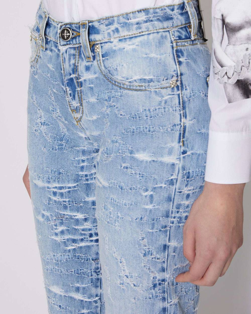 John Richmond ﻿Jeans regular con strappi Ultimo giorno